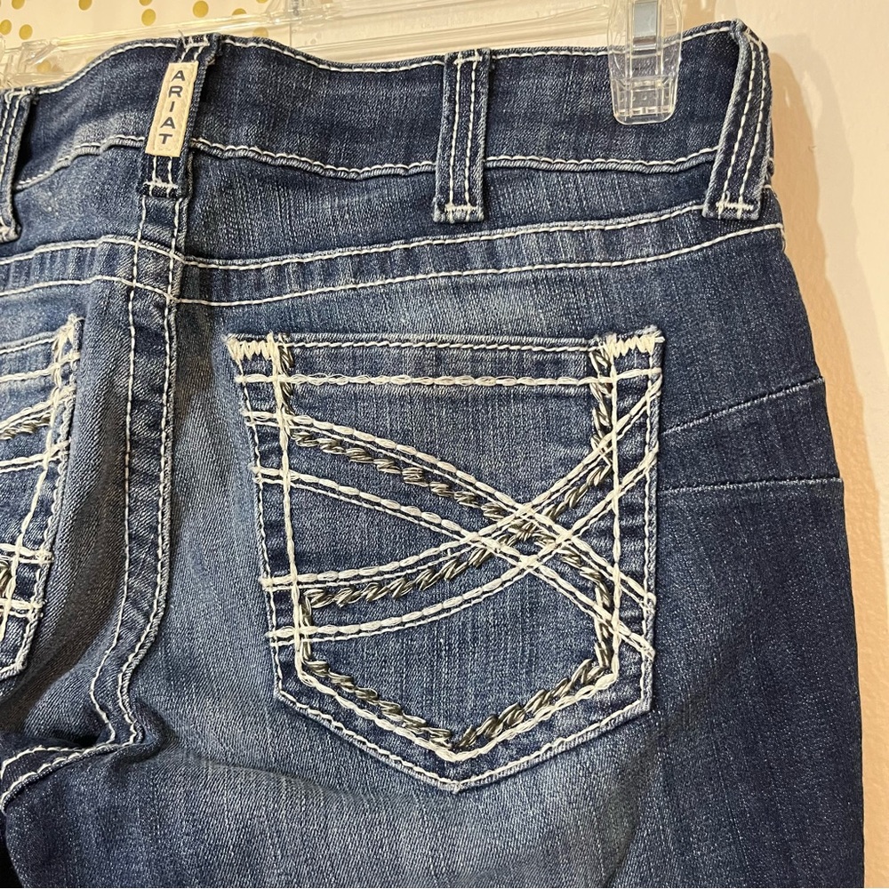 Ariat R.E.A.L. Mid Rise Arrow Fit Stretch Shayla Boot Cut Jean size 29R - Picture 7 of 11